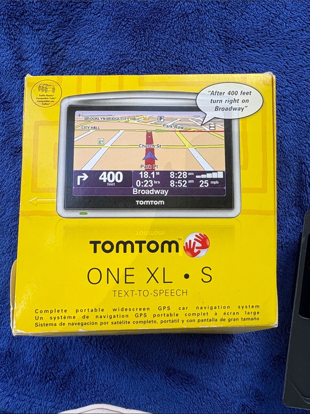 TomTom ONE XL-S GPS Navigator – Yellow Packaging, Silver Device